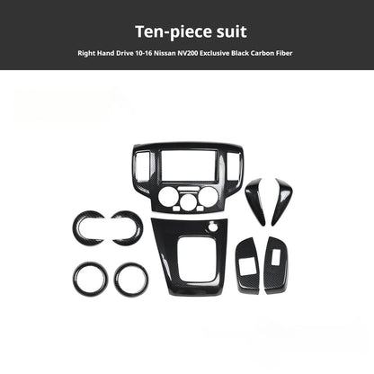 RHD NV200 Carbon Fiber Walnut Wood Grain Interior Trim Kit