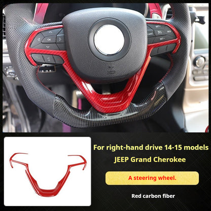 RHD 2014-2015 Grand Cherokee Carbon Fiber Texture Interior Trim Kit for Front Door Panels