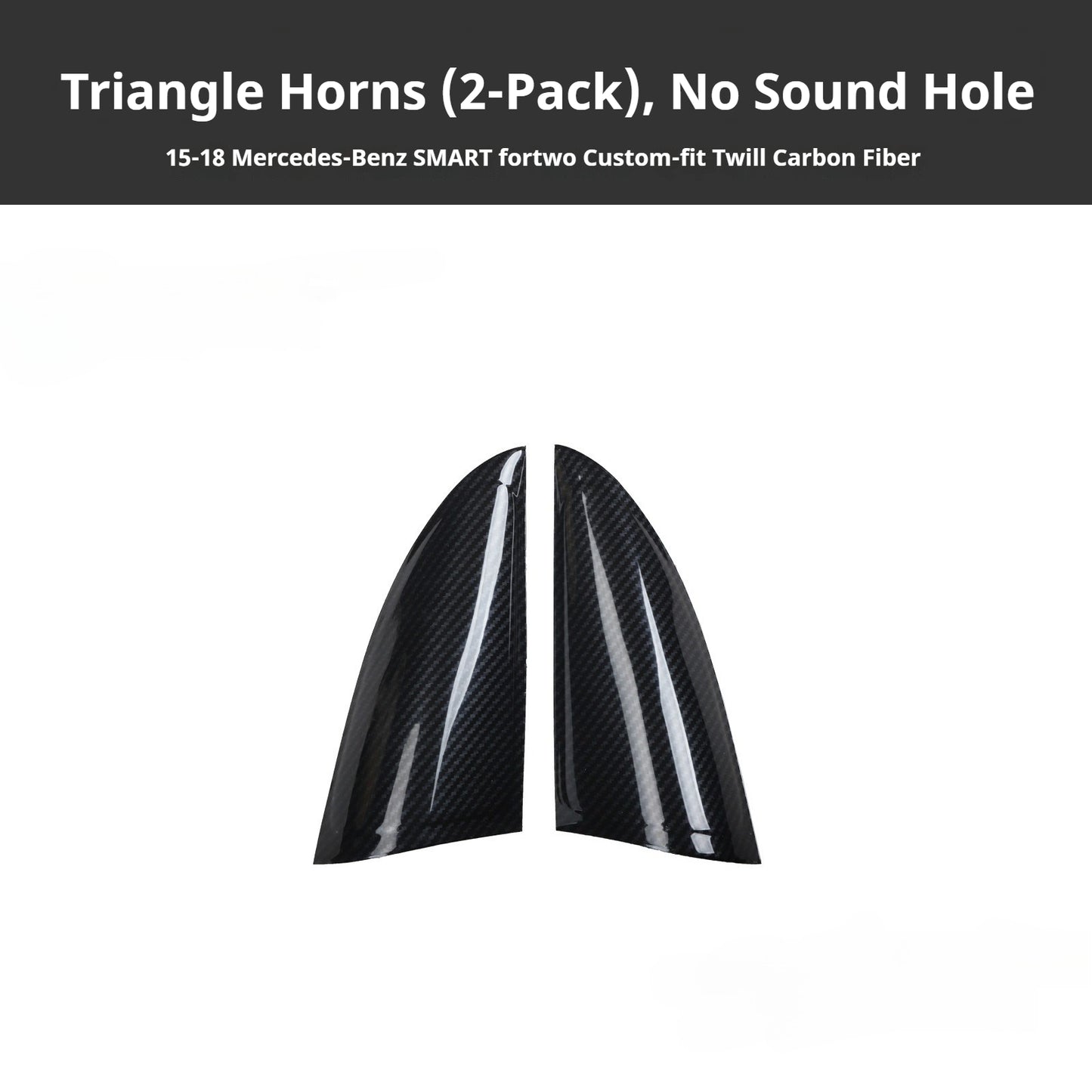 RHD 2015-2018 Smart Exclusive Interior Modification Carbon Fiber Gloss Black Painted Gear Shift Knob Trim Cover