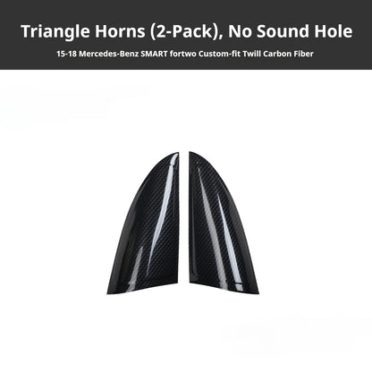 RHD 2015-2018 Smart Exclusive Interior Modification Carbon Fiber Gloss Black Painted Gear Shift Knob Trim Cover