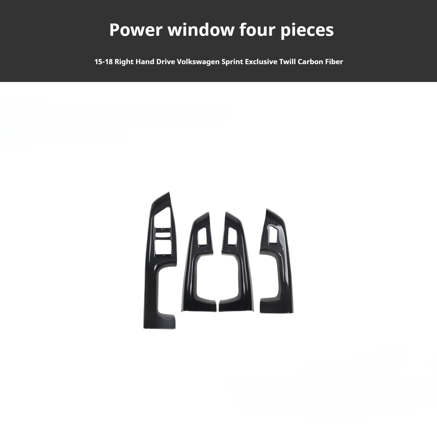 RHD 2015-2018 Jetta Interior Upgrade: Carbon Fiber Texture Trim for Center Console and Power Window Controls