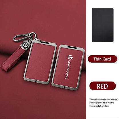 Zinc Alloy Leather Car NFC Card Remote Key Cover Case For Leapmotor - Leapmotor Accessories