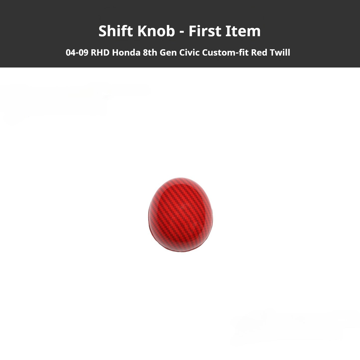 RHD 2004-2011 8th Generation Civic Carbon Fiber and Rosewood Window Lift Panel Interior Trim Decal