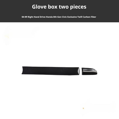 RHD 2004-2011 8th Generation Civic Carbon Fiber Interior Window Lift Steering Wheel Trim Kit