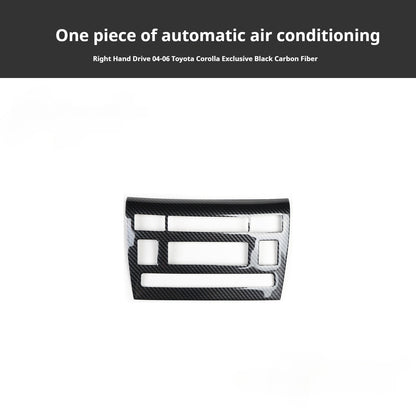 RHD 2004-2006 Toyota Corolla Interior Upgrade Carbon Fiber Walnut-Finish Air Conditioning Panel Lift/Lower Switch Trim