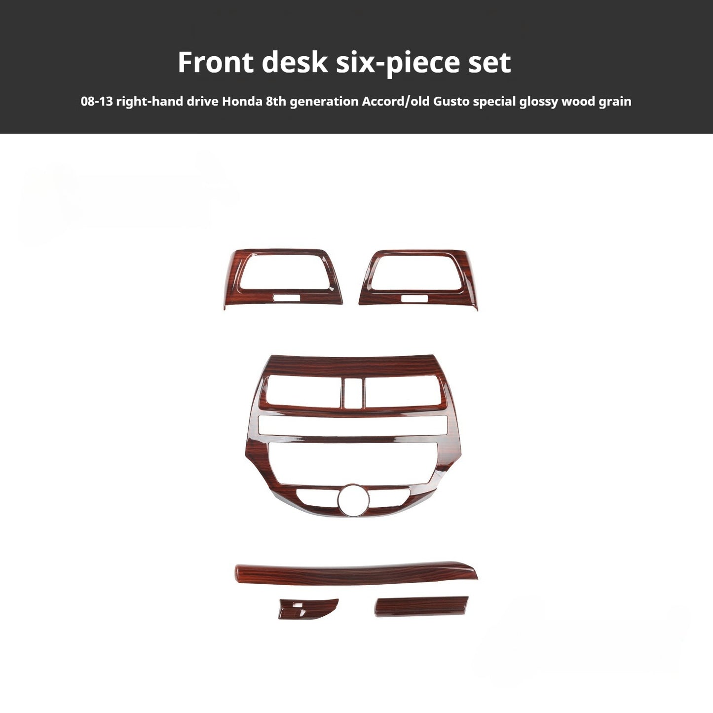 RHD 2008-2013 8th Generation Accord Dashboard Trim Bar Interior Modification Kit