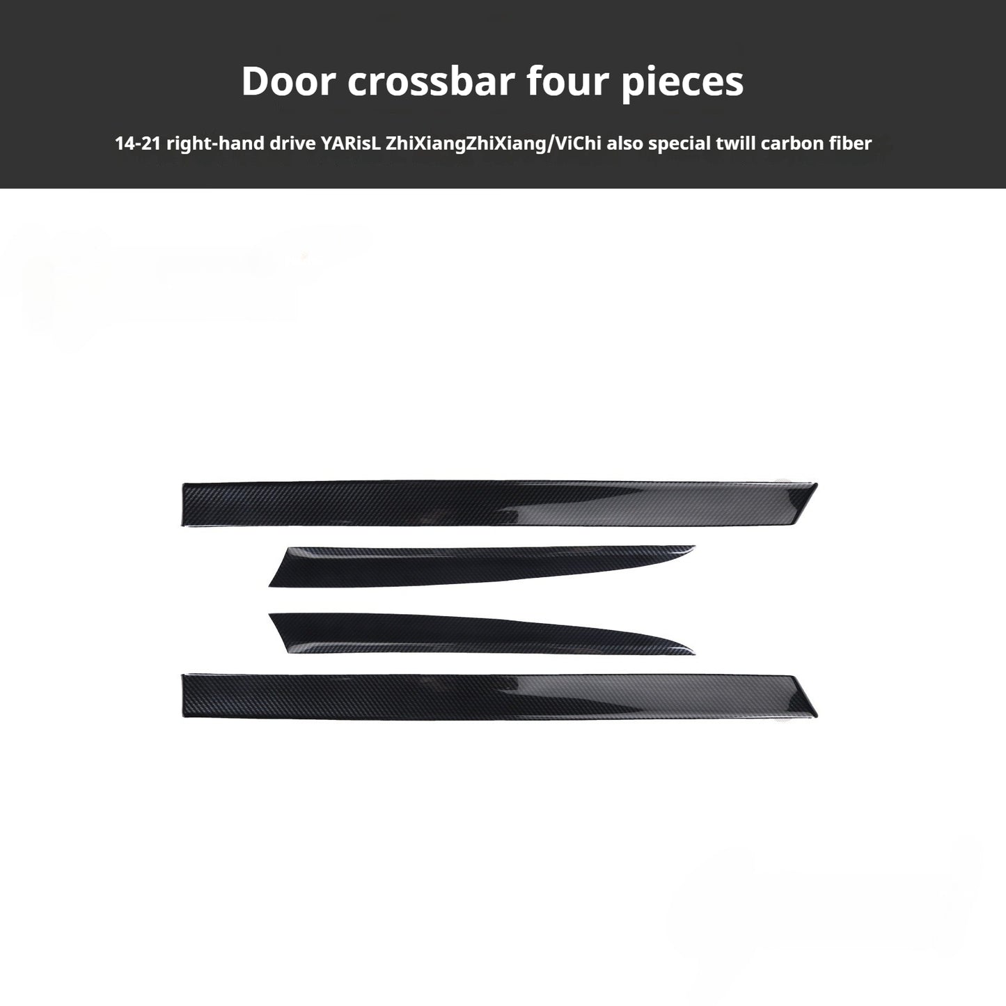 RHD 2014-2015 Toyota Vios Carbon Fiber Steering Wheel Interior Trim Cover