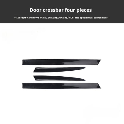 RHD 2014-2015 Toyota Vios Carbon Fiber Steering Wheel Interior Trim Cover