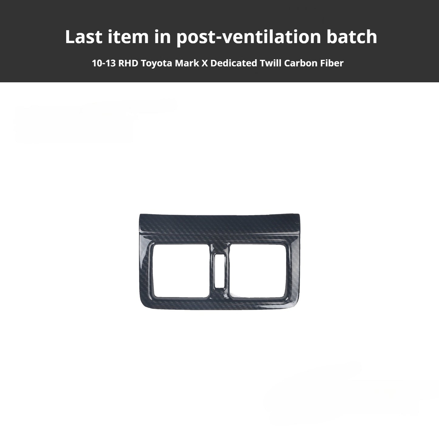 RHD 2010-2017 Reiz Carbon Fiber Gloss Black Steering Wheel Inner Grab Handle Interior Modification Kit