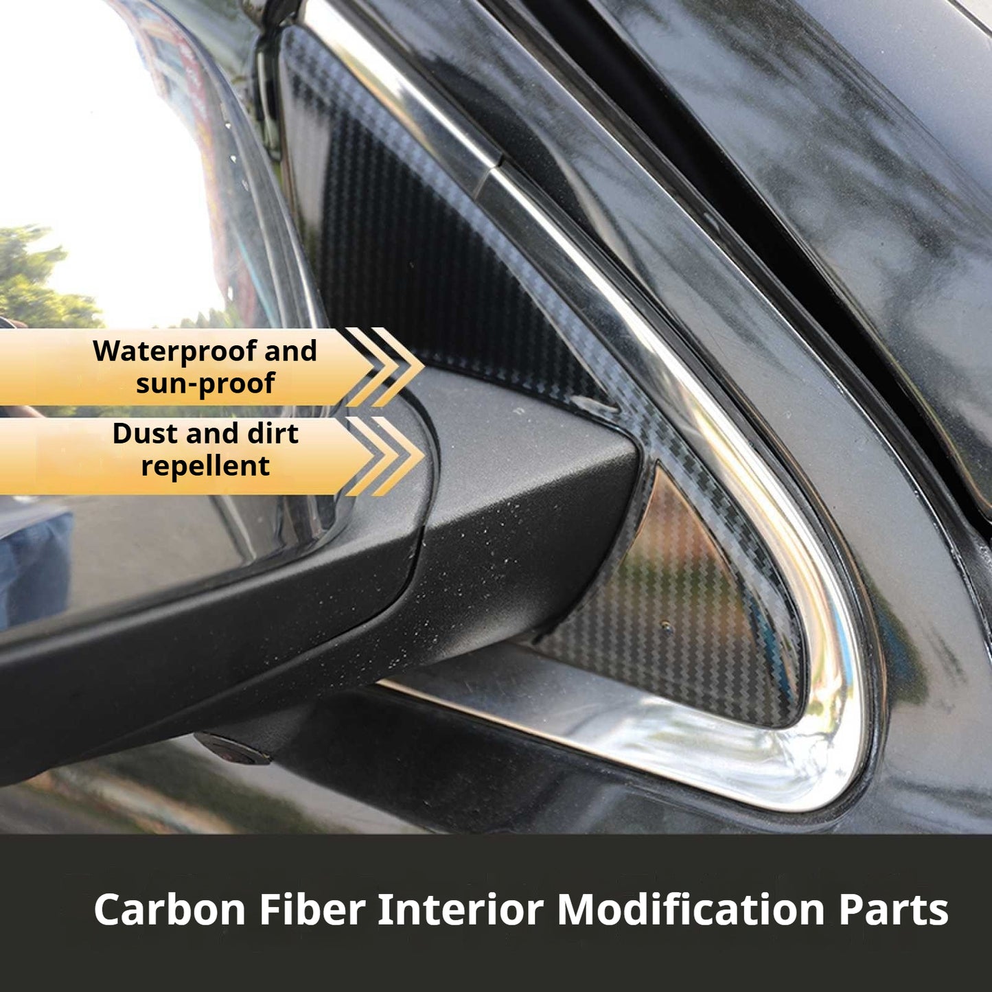 RHD 2014-2015 Grand Cherokee Carbon Fiber Texture Interior Trim Kit for Front Door Panels