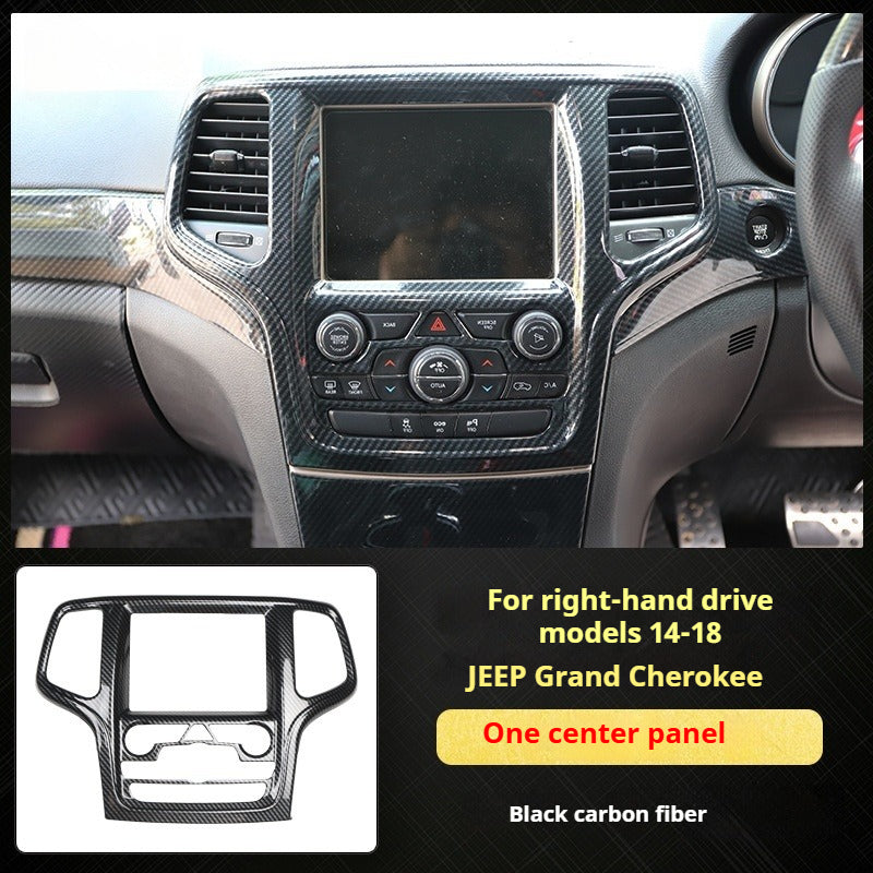 RHD 2014-2015 Grand Cherokee Carbon Fiber Texture Interior Trim Kit for Front Door Panels