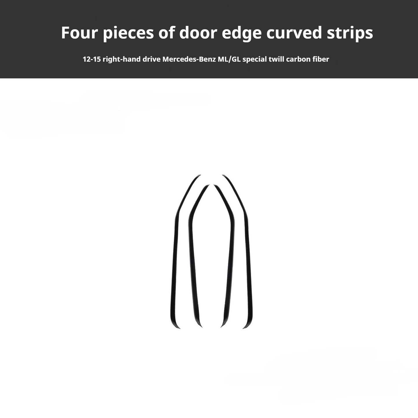 RHD 2012-2015 GL/ML300/350/400 Carbon Fiber Door Handle Interior Modification Kit