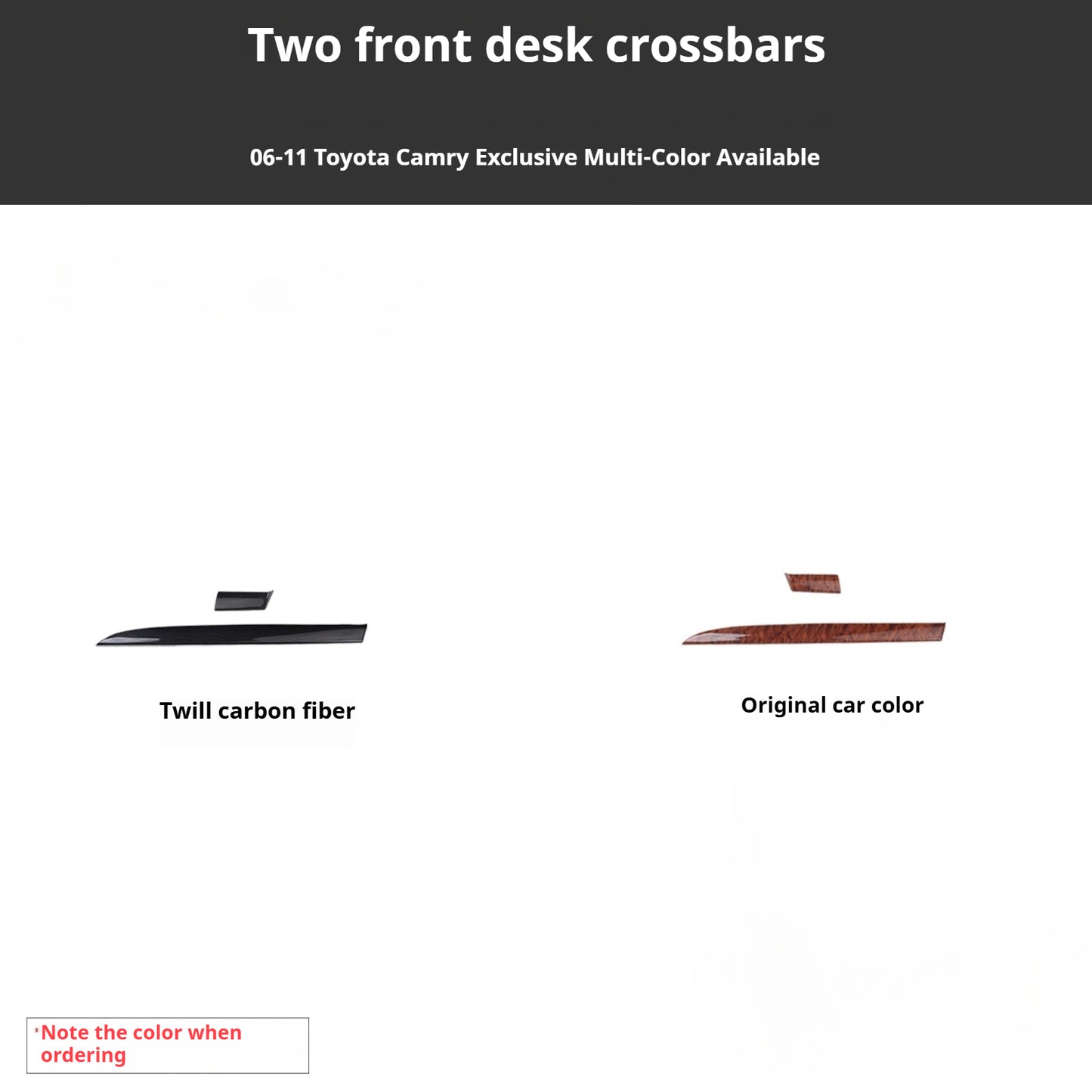 RHD 2006-2011 6th Generation Camry Interior Modification Peach Wood Carbon Fiber Pattern Air Vent Trim