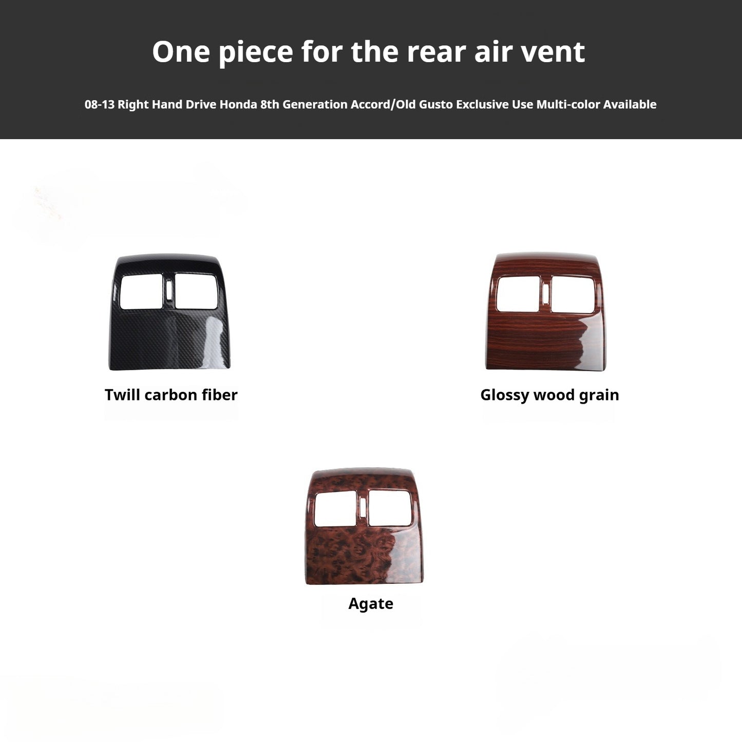 RHD 2008-2013 8th Generation Accord Dashboard Trim Bar Interior Modification Kit