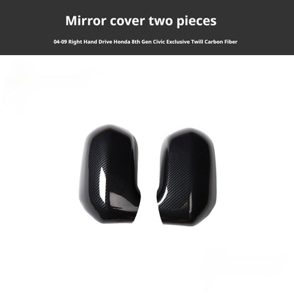 RHD 2004-2011 8th Generation Civic Carbon Fiber Interior Window Lift Steering Wheel Trim Kit