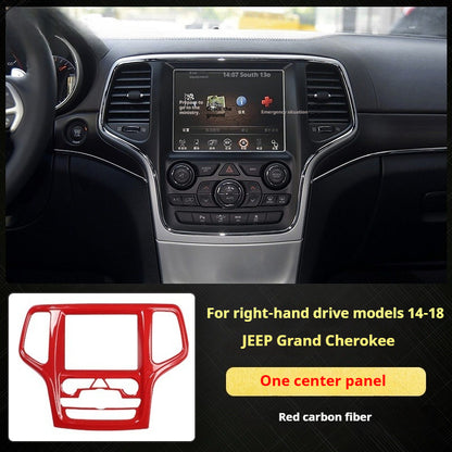 RHD 2014-2015 Grand Cherokee Carbon Fiber Texture Interior Trim Kit for Front Door Panels