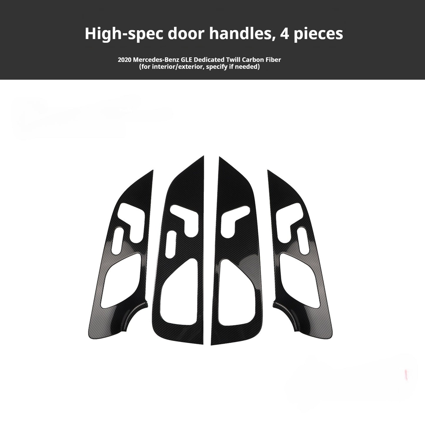 RHD 20-23 Mercedes-Benz GLE350/GLE450 Interior Modification Peach Wood Carbon Fiber Pattern Steering Wheel Center Vent Trim