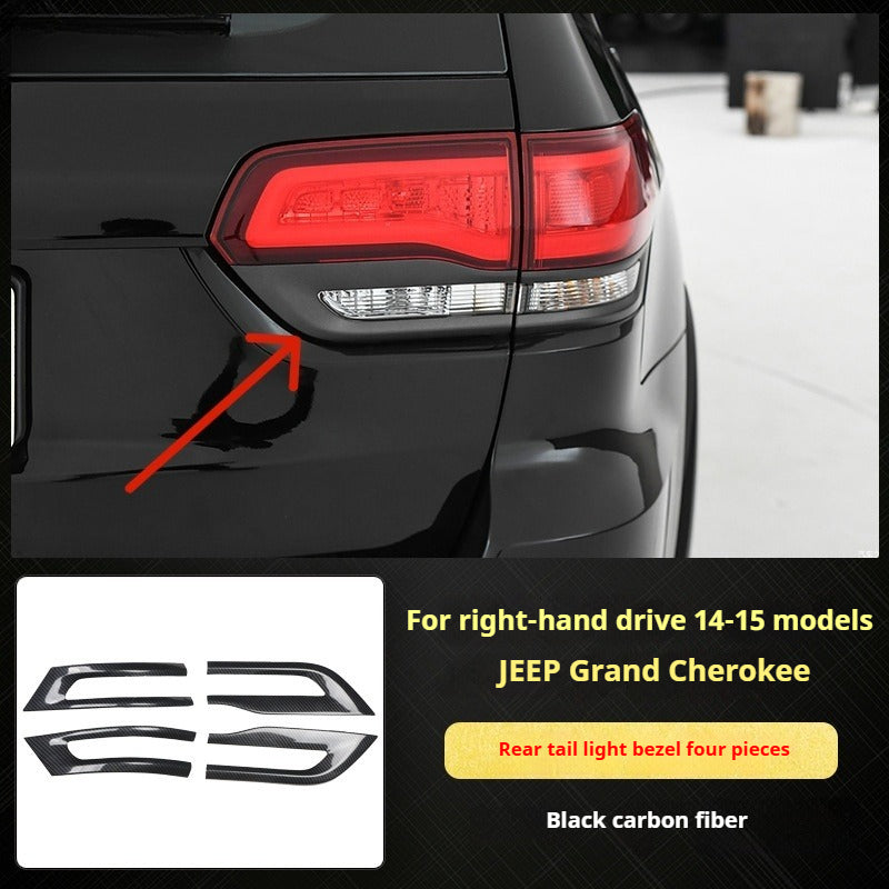 RHD 2014-2015 Grand Cherokee Carbon Fiber Texture Interior Trim Kit for Front Door Panels