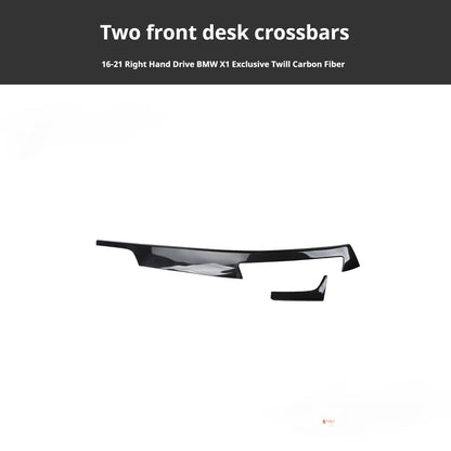 RHD 2016-2021 X1 Interior Upgrade: Walnut Carbon Fiber-Patterned Center Console and Door Panel Trim
