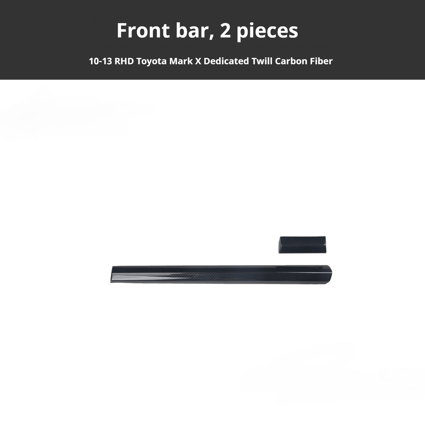 RHD 2010-2017 Reiz Carbon Fiber Gloss Black Steering Wheel Inner Grab Handle Interior Modification Kit