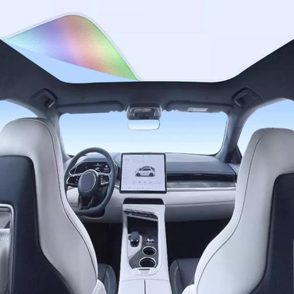 For ZEEKR 001 2021-2024 Colorful Ice Crystal Car Roof Sunshade Car Clip-on Sunroof Skylight Blind Shading Cover Sun Protection.