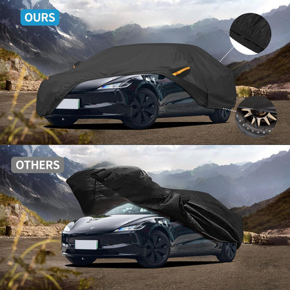 Car Cover Waterproof All Weather for Tesla Model 3 Y UV Protection Windproof Scratch Resistant.