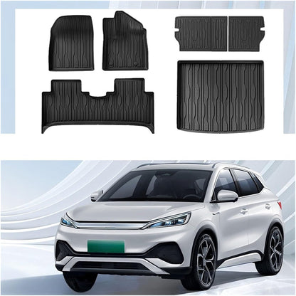 Alfombrilla de TPE compatible con BYD Atto 3 / Yuan Plus 2022 2023 2024, alfombrilla para el pie del coche (3 alfombrillas para el lado izquierdo del conductor) 