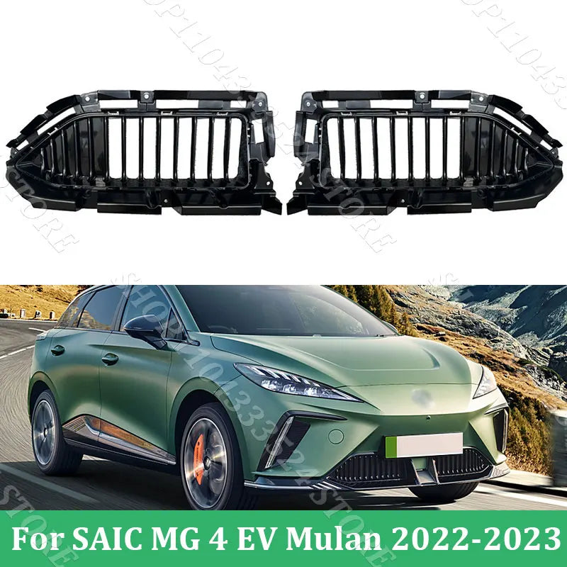 Car Black Front Bumper Lower Mesh Grille For SAIC MG 4 EV Mulan 2022 2023.