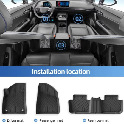 MG4 EV/MG MULAN 2022 2023 2024 Floor Mats All Weather RHD Waterproof Non-slip Car Floor Mats Cargo Liner