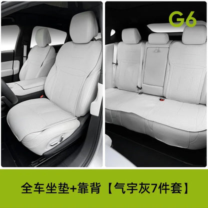 Funda de cojín para asiento de coche Xiaopeng G6 Xpeng G6 2023 2024, de cuero napa transpirable 