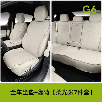 Funda de cojín para asiento de coche Xiaopeng G6 Xpeng G6 2023 2024, de cuero napa transpirable 