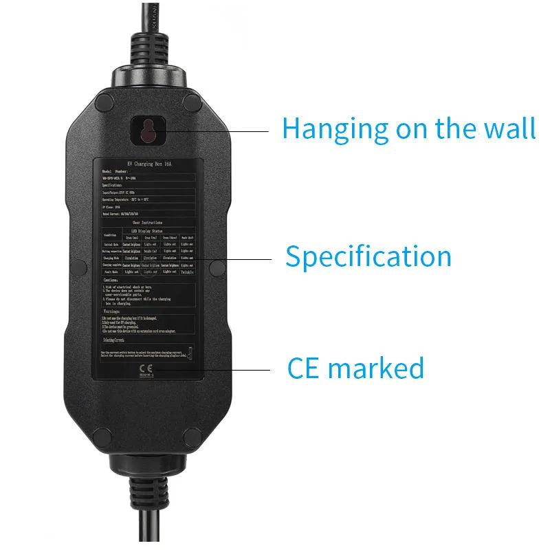 TYPE 2 EV Charger 32A 240V 23ft Charging Cable Portable Plug-in EVSE NEMA 14-50 for BYD All Model