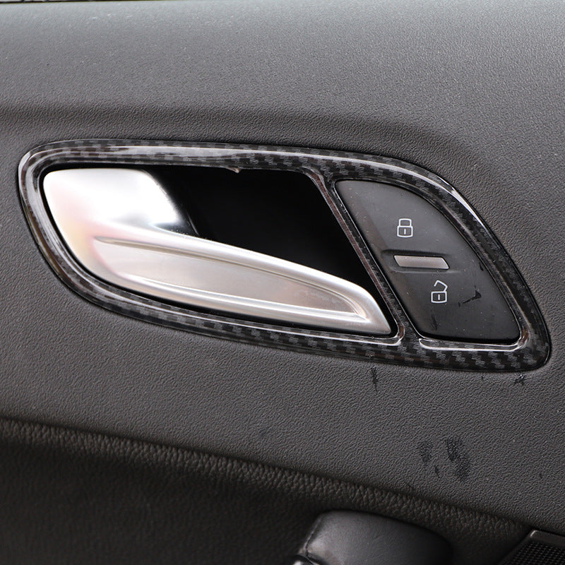 RHD 2008-2014 Model Interior Upgrade: Teak Wood Carbon Fiber Pattern Cup Holder and Steering Wheel Cover