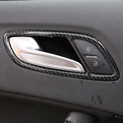RHD 2008-2014 Model Interior Upgrade: Teak Wood Carbon Fiber Pattern Cup Holder and Steering Wheel Cover