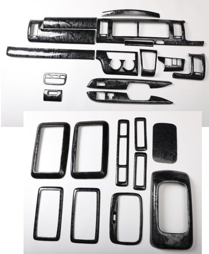 RHD 05-13 Toyota Hiace 200 Series Interior Modification Peach Wood Carbon Fiber Pattern Dashboard and Instrument Panel Trim