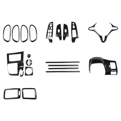 RHD 2004-2011 8th Generation Civic Carbon Fiber Interior Window Lift Steering Wheel Trim Kit