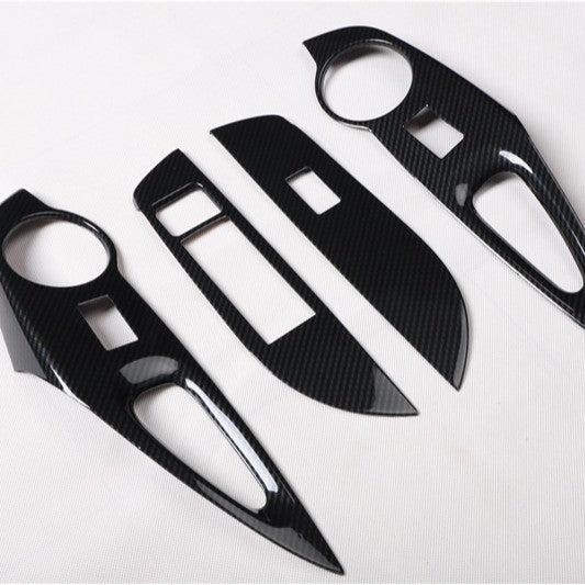 RHD 2019-2021 Corolla Carbon Fiber Glass Window Switch Button Interior Trim Replacement Parts
