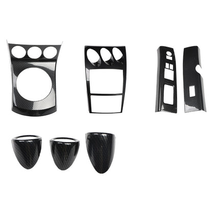 RHD 350Z Z33 Carbon Fiber and Rosewood 3D Textured Dashboard Trim Scratch-Resistant Protective Film