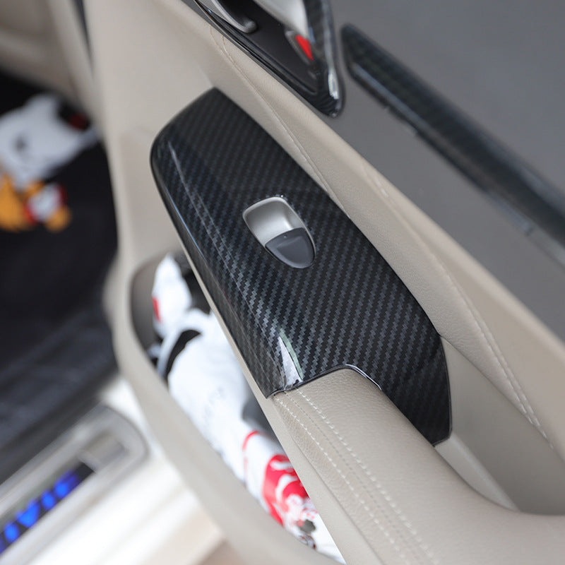 RHD 2004-2011 8th Generation Civic Carbon Fiber Interior Window Lift Steering Wheel Trim Kit