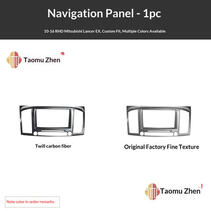 RHD 10-16 Mitsubishi Lancer EVO Interior Modification Carbon Fiber and Rosewood Steering Wheel & Window Trim Decals