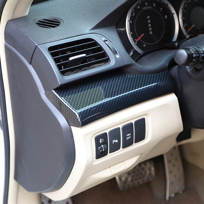 RHD 2009-2013 Older Acura Accord Interior Modification: Walnut Carbon Fiber Armrest and Steering Wheel Cover