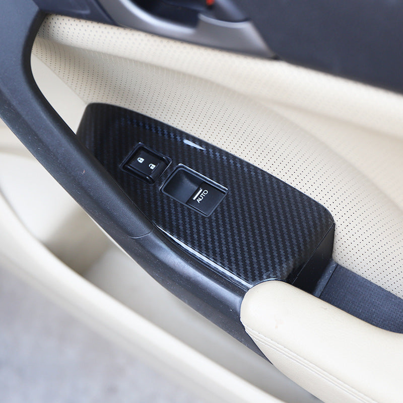 RHD 2009-2013 Older Acura Accord Interior Modification: Walnut Carbon Fiber Armrest and Steering Wheel Cover