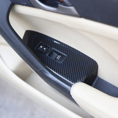 RHD 2009-2013 Older Acura Accord Interior Modification: Walnut Carbon Fiber Armrest and Steering Wheel Cover