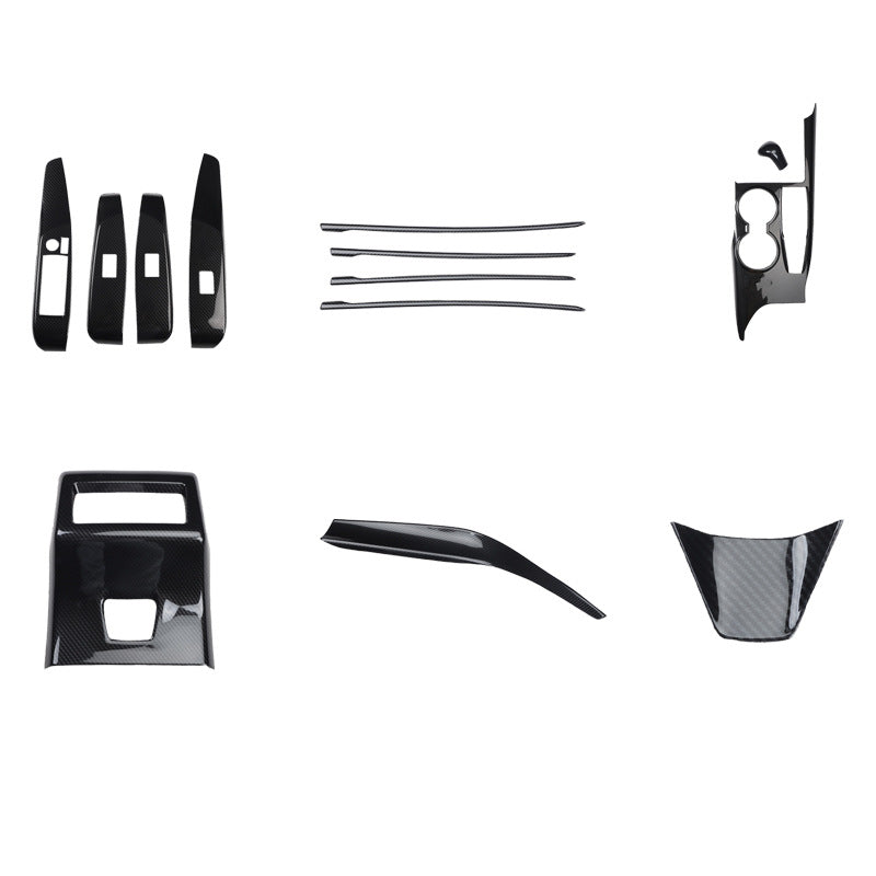 RHD 18-21 Toyota Camry Interior Modification Carbon Fiber Pattern Center Console Panel Passenger Side Decorative Trim
