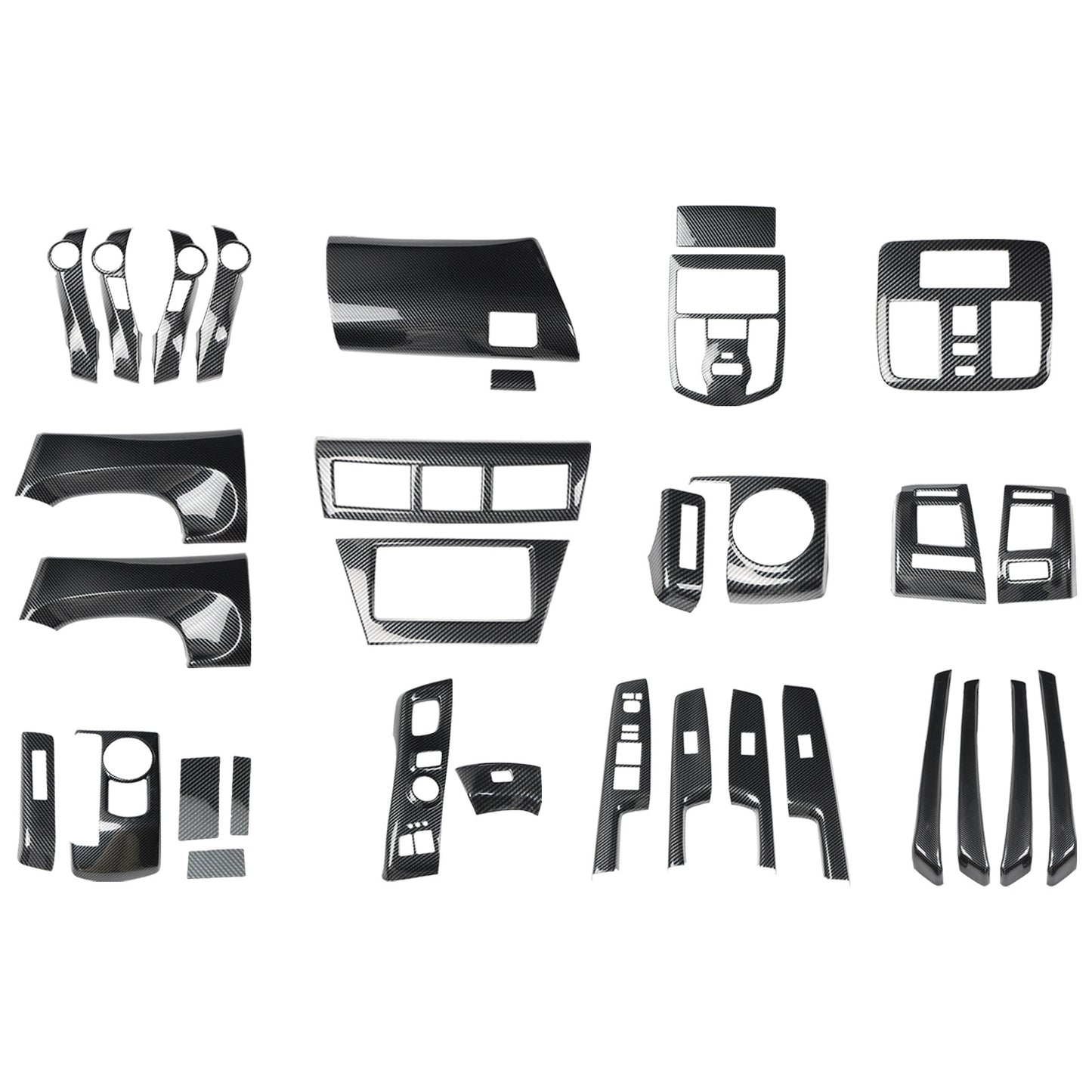 RHD 2012-2019 Prius ZVW40W-41 Walnut Carbon Fiber Interior Modification Kit