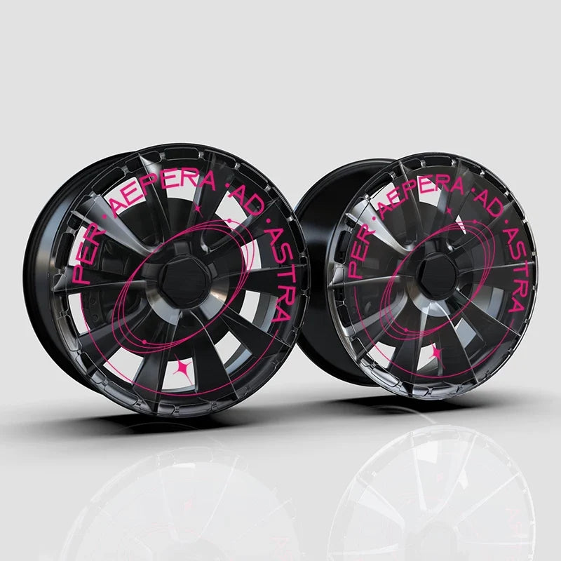 Full Wheel Covers Compatible with Volkswagen ID Series, Golf & CC (16–21 in) – UV-Printed Full Wheel Cover – Devil Girl – Set of 4