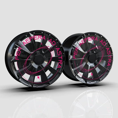 Full Wheel Covers Compatible with Volkswagen ID Series, Golf & CC (16–21 in) – UV-Printed Full Wheel Cover – Devil Girl – Set of 4