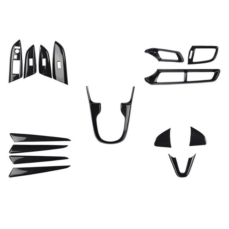 RHD 2014-2018 Honda Fit Carbon Fiber Steering Wheel, Center Console Vent, Interior Trim Kit