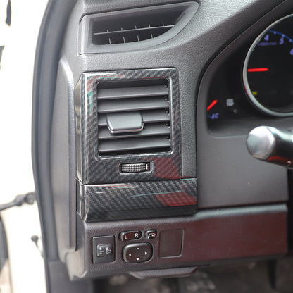 RHD 2010-2017 Reiz Carbon Fiber Gloss Black Steering Wheel Inner Grab Handle Interior Modification Kit