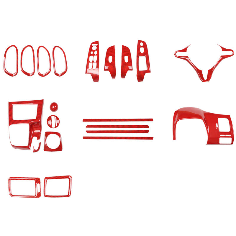 RHD 2004-2011 8th Generation Civic Carbon Fiber and Rosewood Window Lift Panel Interior Trim Decal